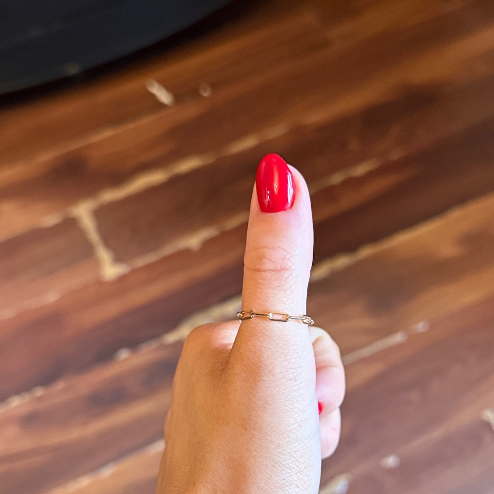 Sarah Elise 14K GOLD PAPERCLIP CHAIN RING